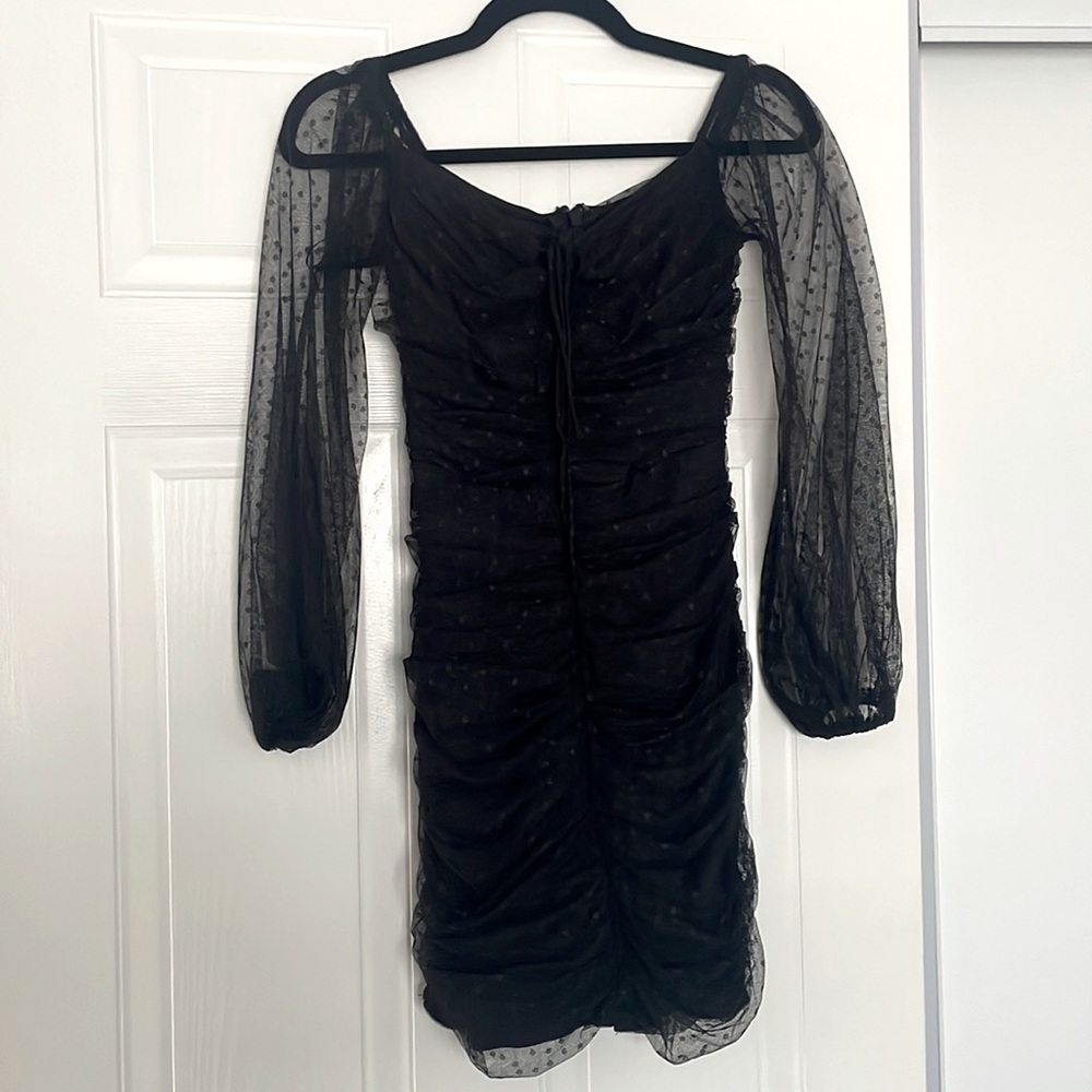 🦋 2/$30 BLANC Black Mesh Mini Dress